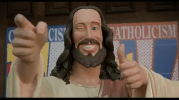 Close up of Buddy Christ in Dogma